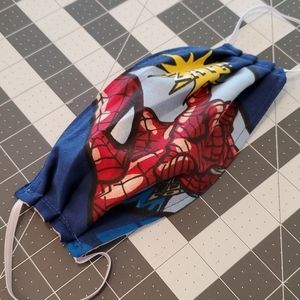 Child's Face Mask Super Hero Cotton w/pocket